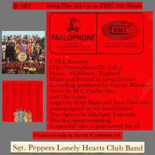 THE BEATLES DISCOGRAPHY FRANCE 1967 06 01 SGT PEPPER'S LONELY HEARTS CLUB BAND - A - YELLOW PARLOPHONE PMC 7027  - pic 6