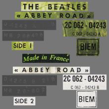 THE BEATLES DISCOGRAPHY FRANCE 1969 09 29 ABBEY ROAD - B - APPLE - 2 C 062-04243 - pic 5