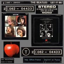 THE BEATLES DISCOGRAPHY FRANCE 1970 05 11 LET IT BE - D 2 - E - APPLE - U 2C 062- 04433 - pic 5