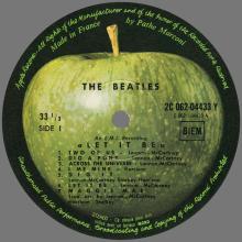 THE BEATLES DISCOGRAPHY FRANCE 1970 05 11 LET IT BE - D 2 - E - APPLE - U 2C 062- 04433 - pic 10