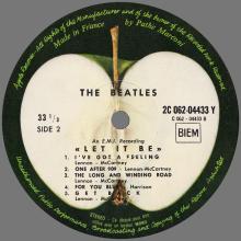 THE BEATLES DISCOGRAPHY FRANCE 1970 05 11 LET IT BE - D 2 - E - APPLE - U 2C 062- 04433 - pic 12