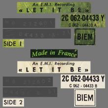 THE BEATLES DISCOGRAPHY FRANCE 1970 05 11 LET IT BE - D 2 - E - APPLE - U 2C 062- 04433 - pic 8