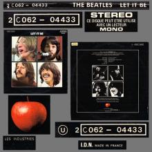 THE BEATLES DISCOGRAPHY FRANCE 1970 05 11 LET IT BE - D 2 - E - APPLE - U 2C 062- 04433 - pic 6