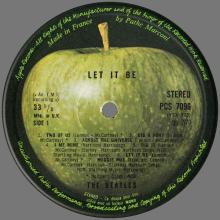 THE BEATLES DISCOGRAPHY FRANCE 1970 05 11 LET IT BE - K - APPLE  - PCS 7096 - 1973 EXPORT UK - pic 1