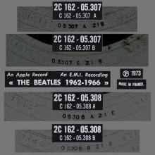 THE BEATLES DISCOGRAPHY FRANCE 1973 04 19 THE BEATLES ⁄ 1962-1966 - Ux2 2C 162-05307 ⁄ 8 - pic 7