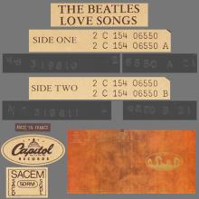 THE BEATLES DISCOGRAPHY FRANCE 1977 00 00 THE BEATLES LOVE SONGS  - 2 C154-06550⁄1 - UK PCSP 7212 - pic 11