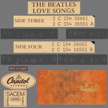 THE BEATLES DISCOGRAPHY FRANCE 1977 00 00 THE BEATLES LOVE SONGS  - 2 C154-06550⁄1 - UK PCSP 7212 - pic 12
