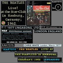 THE BEATLES DISCOGRAPHY FRANCE 1977 04 08 THE BEATLES LIVE AT THE STAR-CLUB IN HAMBURG - LINGASONG - KAH 7375 2xT - pic 10