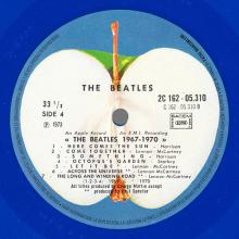 THE BEATLES DISCOGRAPHY FRANCE 1979 00 00 BEATLES ⁄ 1967-1970 - Bx2 2C 162-05309⁄10 - Blue vinyl - pic 10