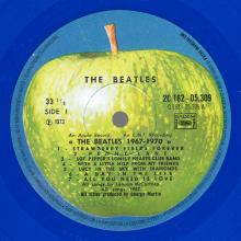 THE BEATLES DISCOGRAPHY FRANCE 1979 00 00 BEATLES ⁄ 1967-1970 - Bx2 2C 162-05309⁄10 - Blue vinyl - pic 7