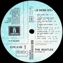 THE BEATLES DISCOGRAPHY FRANCE 1979 05 00 THE BEATLES 20 GOLDEN HITS - 2C070-07030 - pic 3
