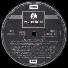 THE BEATLES DISCOGRAPHY FRANCE 1980 10 13 THE BEATLES BALLADS - 2C 068-07356 - (UK PCS 7214) - pic 1