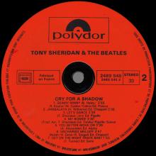 THE BEATLES DISCOGRAPHY FRANCE 1981 THE BEATLES AND TONY SHERIDAN CRY FOR A SHADOW  - POLYDOR 2489 545 - pic 1