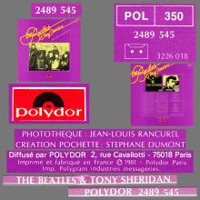THE BEATLES DISCOGRAPHY FRANCE 1981 THE BEATLES AND TONY SHERIDAN CRY FOR A SHADOW  - POLYDOR 2489 545 - pic 5