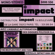 THE BEATLES DISCOGRAPHY FRANCE 1982 THE BEATLES FIRST AND TONY SHERIDAN - A - IMPACT 6886 556 - pic 5