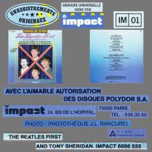 THE BEATLES DISCOGRAPHY FRANCE 1982 THE BEATLES FIRST AND TONY SHERIDAN - B - IMPACT 6886 556 -1 - pic 5