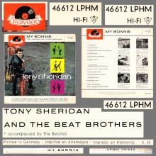 THE BEATLES DISCOGRAPHY GERMANY 1962 04 00 MY BONNIE - A - ORANGE POLYDOR - LPHM 46612 - MONO - pic 6