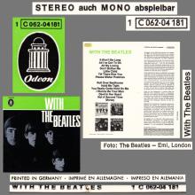 THE BEATLES DISCOGRAPHY GERMANY 1963 12 00  WITH THE BEATLES - E - 1973 - BLUE ODEON - 1C 062-04.181 - pic 6