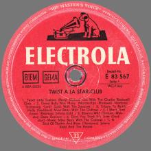 THE BEATLES DISCOGRAPHY GERMANY 1964 00 00 TWIST A LA STARCLUB - ELECTROLA HMV - E 83 567 - WCLP 863 - pic 3