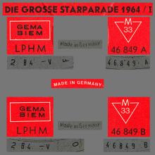 THE BEATLES DISCOGRAPHY GERMANY 1964 03 00 DIE GROSSE STARPARADE 1964 1 - POLYDOR HI - FI 46 849 - pic 5