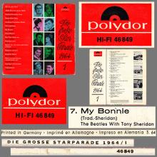 THE BEATLES DISCOGRAPHY GERMANY 1964 03 00 DIE GROSSE STARPARADE 1964 1 - POLYDOR HI - FI 46 849 - pic 6