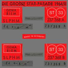 THE BEATLES DISCOGRAPHY GERMANY 1964 05 00 DIE GROSSE STARPARADE 1964 2 - POLYDOR STEREO 237 368 - pic 5