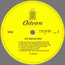 THE BEATLES DISCOGRAPHY GERMANY 1964 06 00  THE BEATLES BEAT - E - 1981 - YELLOW ODEON - 1C 072-04.363  - pic 3