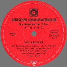 THE BEATLES DISCOGRAPHY GERMANY 1964 06 00 THE BEATLES - B - DEUTSCHER SCHALLPLATTENCLUB - ODEON STEREO J 033 - pic 4