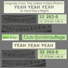 THE BEATLES DISCOGRAPHY GERMANY 1964 07 00  A HARD DAY'S NIGHT - L - GREEN WHITE LABEL - CLUB-SONDERAUFLAGE 32 263-6 STEREO - pic 5