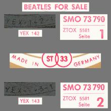 THE BEATLES DISCOGRAPHY GERMANY 1964 12 04  BEATLES FOR SALE - D - RED WHITE GOLD LABEL - SMO 73790 - pic 5