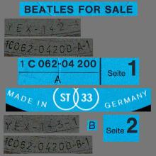 THE BEATLES DISCOGRAPHY GERMANY 1964 12 04 BEATLES FOR SALE - F - BLUE LABEL - 1C 062-04200 - pic 5