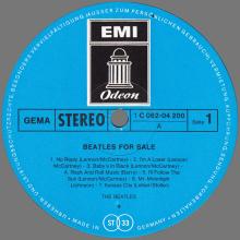 THE BEATLES DISCOGRAPHY GERMANY 1964 12 04 BEATLES FOR SALE - G - BLUE LABEL - 1C 062-04200 - 10 YEARS BEATLES - pic 1