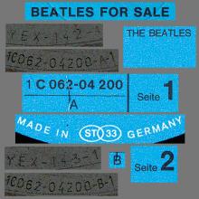 THE BEATLES DISCOGRAPHY GERMANY 1964 12 04 BEATLES FOR SALE - H - BLUE LABEL - 1C 062-04200 - CUTISTAD - pic 7