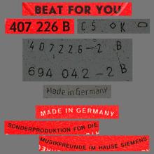 THE BEATLES DISCOGRAPHY GERMANY 1965 03 00 BEAT FOR YOU - A - SONDERPRODUKTION - 407 226 - pic 6