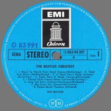 THE BEATLES DISCOGRAPHY GERMANY 1965 07 00 THE BEATLES' GREATEST - F - BLUE LABEL - 1C 062-04207 - MFP - pic 3