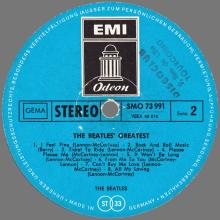 THE BEATLES DISCOGRAPHY GERMANY 1965 07 00 THE BEATLES' GREATEST - D - BLUE ODEON LABEL - SMO 73991 - pic 4