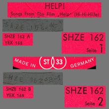 THE BEATLES DISCOGRAPHY GERMANY 1965 08 00 HELP ! - F - HÖR ZU RED LABEL - SHZE 162 - pic 5