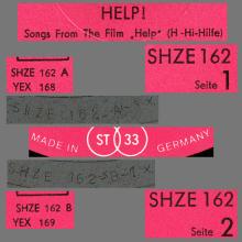 THE BEATLES DISCOGRAPHY GERMANY 1965 08 00 HELP ! - G - HÖR ZU RED LABEL - SHZE 162 - pic 5