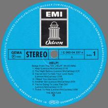 THE BEATLES DISCOGRAPHY GERMANY 1965 08 00 HELP ! - I - BLUE ODEON EMI LABEL - 1C 062-04257 n  - pic 3