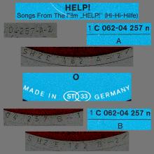 THE BEATLES DISCOGRAPHY GERMANY 1965 08 00 HELP ! - I - BLUE ODEON EMI LABEL - 1C 062-04257 n  - pic 5