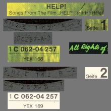 THE BEATLES DISCOGRAPHY GERMANY 1965 08 00 HELP ! - J - APPLE LABEL - 1C 062-04257 - pic 5