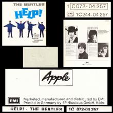 THE BEATLES DISCOGRAPHY GERMANY 1965 08 00 HELP ! - P - APPLE LABEL - 1C 072-04257 - pic 6