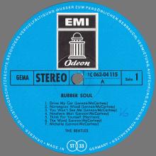 THE BEATLES DISCOGRAPHY GERMANY 1965 12 00 RUBBER SOUL - D - 2 - BLUE LABEL - 1C 062-04115 - pic 3