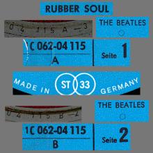 THE BEATLES DISCOGRAPHY GERMANY 1965 12 00 RUBBER SOUL - D - 4 - BLUE LABEL - 1C 062-04115 - MFP - pic 5