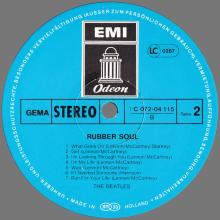 THE BEATLES DISCOGRAPHY GERMANY 1965 12 00 RUBBER SOUL - E - 2 - BLUE LABEL - 1C 072-04115 - RECORD MADE IN HOLLAND - pic 4