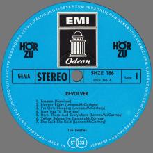 THE BEATLES DISCOGRAPHY GERMANY 1966 08 16 REVOLVER - D - 2 - BLUE ODEON LABEL - HÖR ZU - SHZE 168 - pic 3