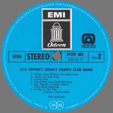 THE BEATLES DISCOGRAPHY GERMANY 1967 06 01 SGT PEPPER'S LONELY HEARTS CLUB BAND - C - 5 - BLUE ODEON SHZE 401 - pic 5
