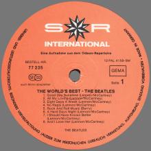 THE BEATLES DISCOGRAPHY GERMANY 1968 07 00 THE WORLD' S BEST THE BEATLES  - A-5 - S*R INTERNATIONAL - 77235 - pic 1