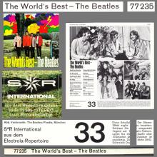 THE BEATLES DISCOGRAPHY GERMANY 1968 07 00 THE WORLD' S BEST THE BEATLES  - A-5 - S*R INTERNATIONAL - 77235 - pic 6