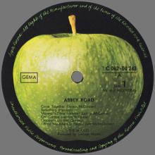 THE BEATLES DISCOGRAPHY GERMANY 1969 09 29 ABBEY ROAD - A - APPLE - 1C 062-04 243 - pic 1
